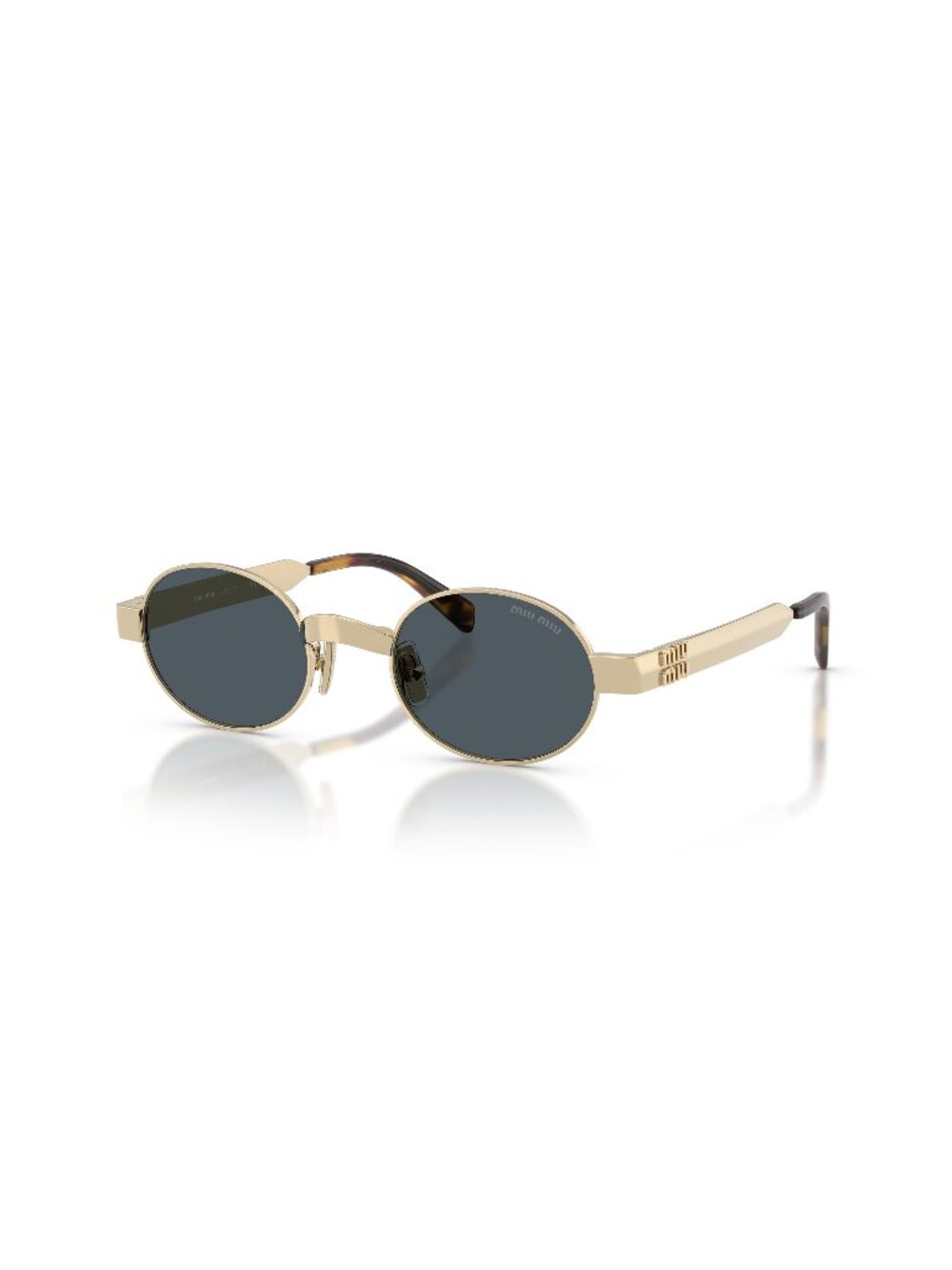 New Miu Miu Women's Sunglasses Gold Grey Lens Metal Frame MU B51S ZVN70B 47